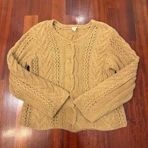 J. Jill Cable Knit Sweater - Brown